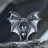 Pendant Necklaces Punk Biker 2024 316L Stainless Steel 3D Bat Detailed Necklace Animal Jewelry High Quality Boyfriend Gift Accessories