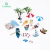 Dekorativa figurer Mini Beach Set Miniature Model Ornament Doll House Summer Ocean Scale Models Simulering Scene Po Decoration Props