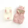 04 Jahre Baby Mädchen Weste Mantel Niedlichen Kaninchen Mode Jacke Für Weste Mit Kapuze Herbst geboren Outwear Kinder Kleidung 240130