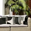 Pillow Black Geometric Pattern Case Home Decor Suitable For Office Sofa Living Room Garden Car Cover