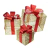 Bouteilles de rangement Ensemble de 3 coffrets cadeaux éclairés de Noël Décoration avec prise américaine pour les mariages de vacances Cour Intérieur Décor à la maison Art Drop