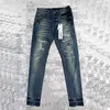 Designer Lila Jeans Ksubi Jeans Slim Fit Hose Lila Marke Jnco Jeans Loch 2023 Neuer Stil Baggy Jeans Stickerei Selbstkultivierung Kleine Füße Mode 518