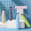 Ультралегкий мини-зонт-карандаш для женщин, водонепроницаемый УФ-солнцезащитный складной чистый цвет, маленький, солнечный и дождливый