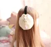 Fontes de festa inverno menina bonito branco quente earmuffs doce feminino lolita aquecedor muff orelha capa acessórios b865