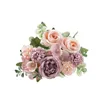 Fleurs décoratives fausse fleur de soie réaliste pétale bouclé pivoine couleur vibrante faible entretien pour les accessoires de pographie décor à la maison artificielle