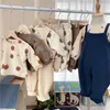 Ensembles de vêtements EnkeliBB bébé hiver joli sweat-shirt et pantalon mignon lune pomme imprimer vêtements costumes filles garçon enfant en bas âge designer