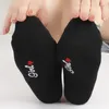 Femmes chaussettes mignon broderie amour coeur mode talon drôle avec paillettes rouge cheville courte Sokken livraison directe