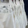 Kadınlar Elbiseler Tasarımcının İlkbahar Yaz Seksi İnce Uygun Kayış Silk Partisi Dress Ağır Yüzyışı Çivilenmiş Boncuklar Su Pırlanta Mektubu Nakış Şampanya