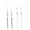 Adjustable Fake Nipple Piercing Non Piercing Nipple Rings Pendant Dangles White pearl tassel nipple clamps body jewelry sets 240127