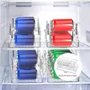 냉장고는 홀더 저장 롤링 디스펜서 팝 소다 주최자 쓰레기통 스택 가능한 2 계층 냉동실 음료 또는 240125를 마실 수 있습니다.