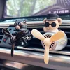 Car Air Freshener Purifier Teddy Bear Duck Auto Accesorios Interior Perfume Diffuser Pilot Rotating Propeller Outlet Fragrance