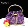 Bucket Wallet Evening Bag for Women Party and Evening Bags with Crystal Rhinestone for Party Wedding Prom Dress Chain Bag 240125