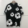 Men's T-Shirts Vintage Puff Print Cotton Printing T shirt Men Women Quality Heavy Fabric Tee Oversize Tops Short Sleeve