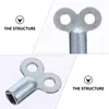 Pcs Silver Accessories Vent Plumbing Bleeding Keys Pipeline Radiator Square Socket Zinc Alloy