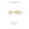 Boucles d'oreilles Aide 925 Sterling Silver Oreing Bringle Geometric Zircon For Women 18K Gold Couple Couple Jewelry Party Mini