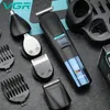 VGR V-108 5 I 1 Mens Grooming Kit Professional Electric Shaver Beard and Nose Hair Trimmer Barber Hair Clipper Set 240124