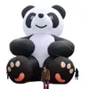 7MH (23 ft) med flytande grossist 2024 Söt jätteuppblåsbar panda, Panda Bear Cartoon Character for Kids Event Advertising