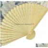 Artes e artesanato ventilador chinês 21cm atacado clássico antigo único lado dobrável bambu japonês entrega gota casa jardim dhc41