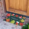 Bath Mats Christmas Mat Super Absorbent Bathroom Rug Non-slip Santa Claus Outdoor Carpet Entrance Foot Decorations 2024