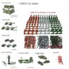 Décorations de jardin 100pcs / set militaire en plastique jouet soldats armée hommes chiffres 12 poses cadeau modèle action figurine jouets pour enfants garçons