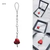 Keychains Y2K Nail Red Heart Pendant Phone Charm Hanging Rope Retro Chain Strap Bag Decoration Lanyards Keychain Accessory