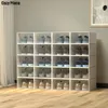 20st Shoe Rack Shoes Storage Organizer System Transparent Shoe Cabinet Furniture Stapble Sneaker Box Display Case Storage Box 240131