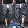 Men's Shorts Invisible Zippers Open Crotchless Pants Summer Loose Cargo Cropped Men Sport Short Plus Size Casual Outdoor Sex Clothes