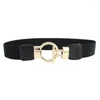 Belts Lady Dress Waist Strap Anti-slip Alloy Buckle Anti-break Solid Color Band Clothes Matching