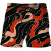 Pantaloncini da uomo Uomo Motivo a onde Stampa 3D Moda Asciugatura rapida Costume da bagno uomo Bermuda ragazzo Estate Spiaggia