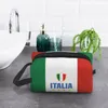 Borse portaoggetti Bandiera dell'Italia Borsa per cosmetici Borsa per trucco da donna di grande capacità Borsa da toilette portatile italiana per i viaggi