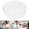 Glass Evaporating Dish Flat Bottom Round Mixing Bowl Chemistry Craft Basin With Spout Laboratory Glassware For School