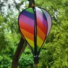 Décorations de jardin Rainbow Air Balloon Wind Spinner 3D Moulin à vent rotatif Catchers Twister Décoration extérieure colorée