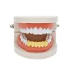 Grillz Dental Grills Grillz Dental Grills New Real Gold Sier placcato Hip Hop Lattice Forma Denti Top Bootom Groll Set con Sile Fashio Dh2Yr