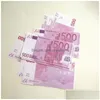 Andra festliga festleveranser 3Pack Bar Prop Fake Money 10 20 50 100 200 500 Euro Movie Childrens Toys Game 100st/Pack Drop Delive DHKCA