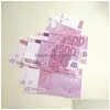 Autres fournitures de fête festives 3Pack Bar Prop Fake Money 10 20 50 100 200 500 Euro Film Jouets pour enfants Jeu 100pcs / Pack Drop Delive Dhkca