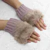 Rowerowe rękawiczki 2 Ustaw zamszowe włosy pół palca żeńska zima trzymaj ciepło