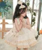 Dziewczyna sukienki Summer Hiszpańska Lolita Lolita Księżniczka Ball Bow Bow Lace Rleeveless Design Party Birthday Party Eid Eid Sukienka A2587