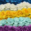 Decorative Flowers 144PCS/lot 1.5cm Paper Rose Artificial Hands For Wedding Decoration Scrapbooking Small Fake Flower Bouquet