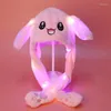 Berety LED LID LIGH EAR RUCHOWA KAŻ CUTE Anime Plush z świecącym świetlistym cosplayem skaczącym uszy czapka dla dzieci zabawne