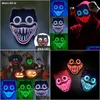 Maski imprezowe Halloween Neon Mask Mask Masque Masquerade Light Luminous w ciemnym zabawnym kostiumom cosplay