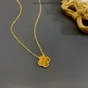 Designer Van Clover Necklace Cleef Four Leaf Clover Necklace Van Necklaces Necklace Designer Women Top Quality V Thickened Plating 18K Gold Rose Gold Fourleaf Clove