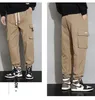 Spring Baggy Cargo Men Pants Big 8xl Multi Pockets Loose Wide Pants Casual Men Pants Elastic Banded Cuff 240124