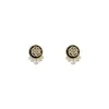 Stud Earrings 2024 Arrival Korean Imitation Pearl Crystal Flower Geometric For Women Fashion Elegant Jewelry Gifts