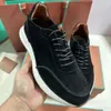 Luxury Casual Mens Loro Shoe Flat Sports Shoes Lp Walk Sneakers Brunello Bc Loro Runner Shoes Mocassin Large Chaussure Schuhe Size 45 46