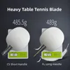 1pcs ثقيلة الفولاذ المقاوم للصدأ تنس تنس الشفرة قصيرة طويلة المقبض ping ping pong blade لتدريب اللاعب المتقدم 240123