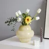 Vases Nordic Ins Medieval Glass Vase Ornaments Modern Minimalist High-end Home Living Room Desktop Decoration Flower Arrangement