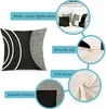 Pillow Black Geometric Pattern Case Home Decor Suitable For Office Sofa Living Room Garden Car Cover