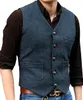 Gilet da uomo Abito in tweed Gilet da lavoro Steampunk Gilet Giacca Marrone Nero Stile vittoriano Groomman Abbigliamento per matrimonio Uomo 240202