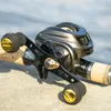 Linnhue Fishue Reel Baitcasting Gotowy zapas 72 1 Duża prędkość 8 kg Max Drag Grey Golden Haltwater do połowów basu 240119