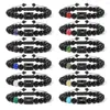 Strand atacado 12 constelação sinal pulseiras para homens mulheres zodíaco charme contas amizade casal pulseira aniversário jóias na mão